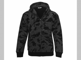 Pánska mikina na zips s kapucou NIGHTCAMO, ruský maskáč